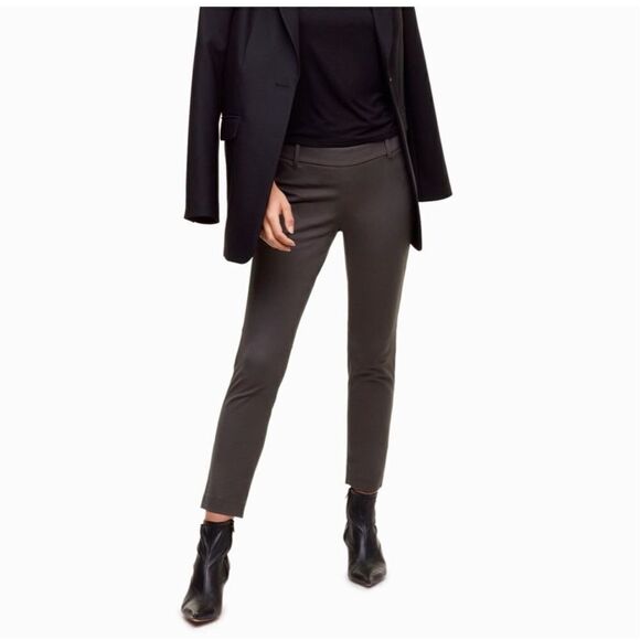 Babaton Pants - Babaton The Elliot Pants Size 2 Gray Low Rise Side Zipper Aritzia
